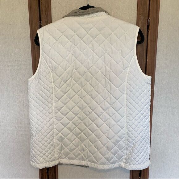 Laura Scott (L) White Faux Fur Lined Puffer Vest - Picture 3 of 5